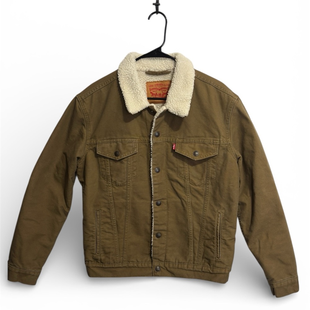 Levi's Men's Brown Sherpa Collar Jacket Size Medium